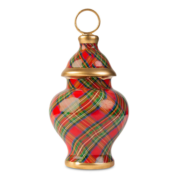 Royal Tartan Ginger Jar Ornaments