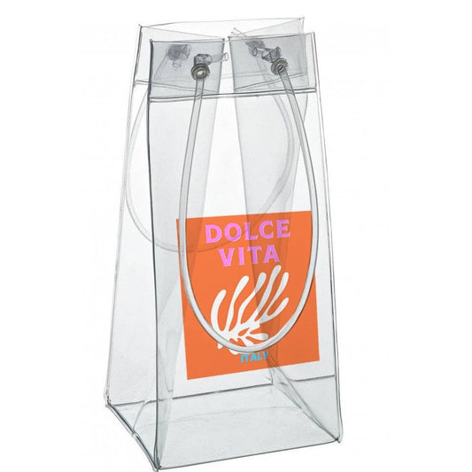 Dolce Vita-Portable Clear Wine Bag/Cooler