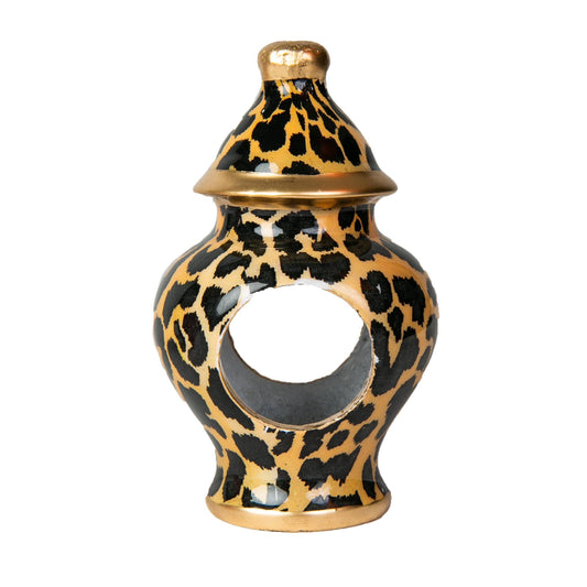 Leopard Spots Ginger Jar Enameled Napkin Ring (4 pack)