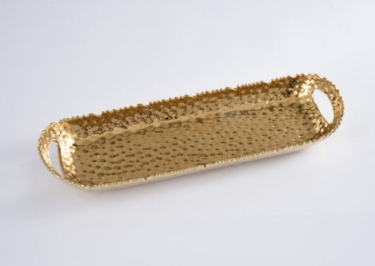 Gold Jagged Edge Long Tray